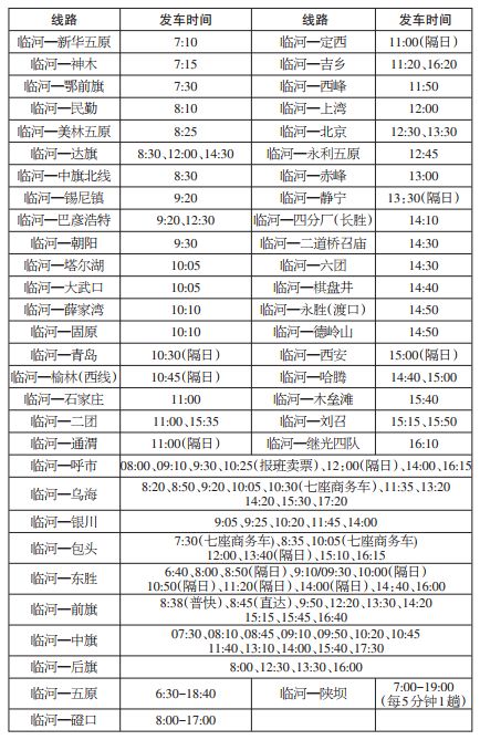 临河汽车站最新时刻表，开启自然美景探索之旅