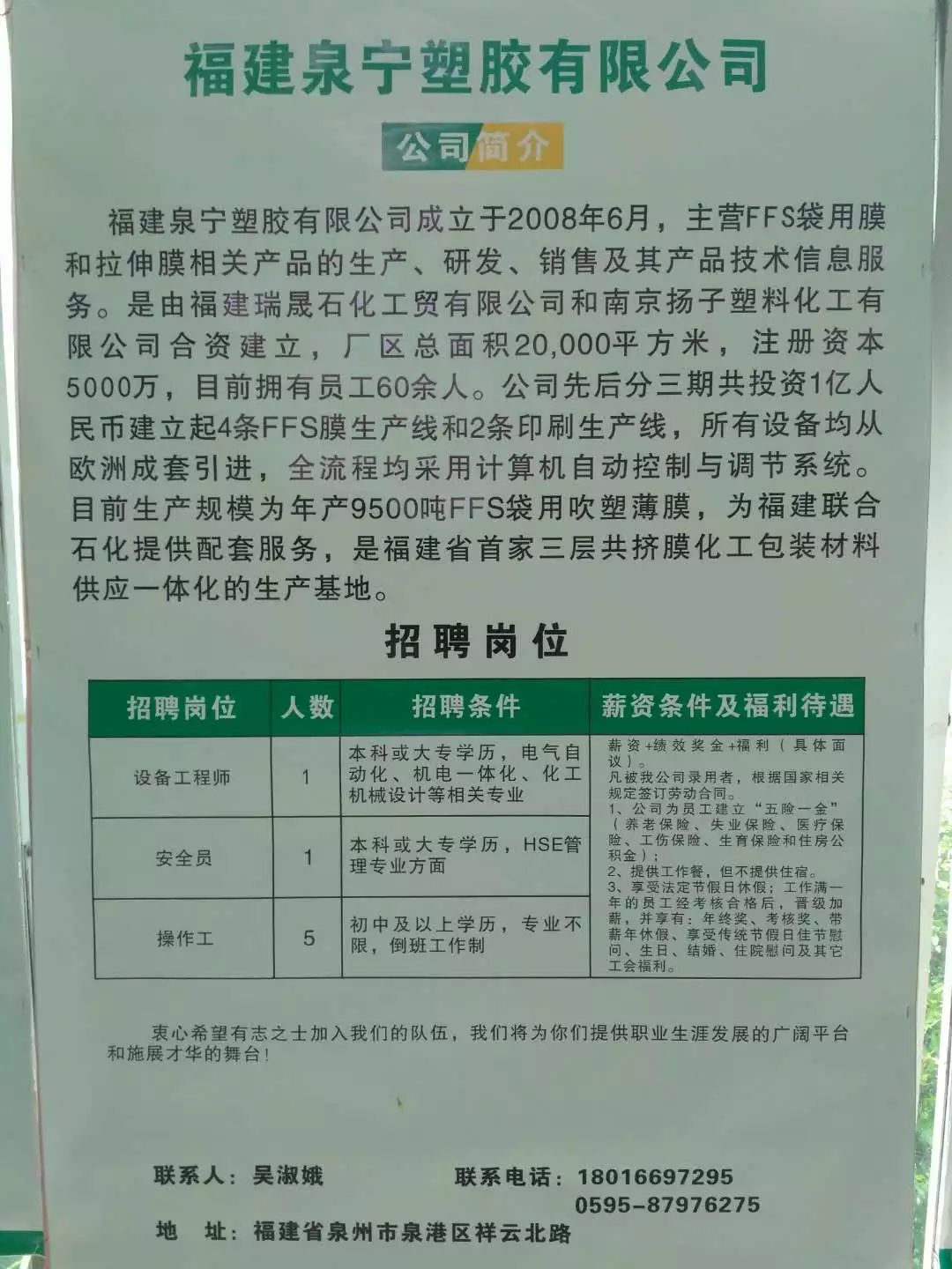 泉港最新招聘信息全面概览