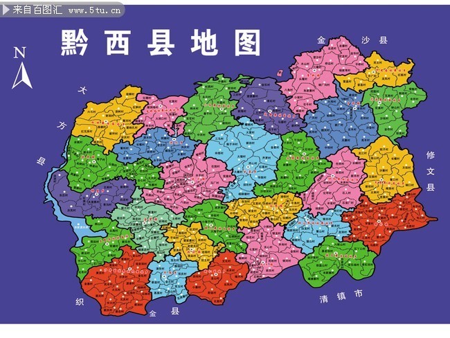 黔西最新地图详述